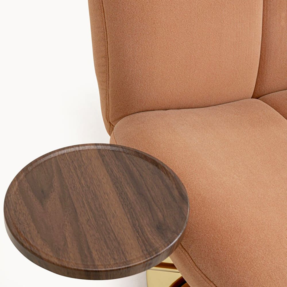 Drehbarer Sessel mit Samt-Optik, braun - Maisons Du Monde