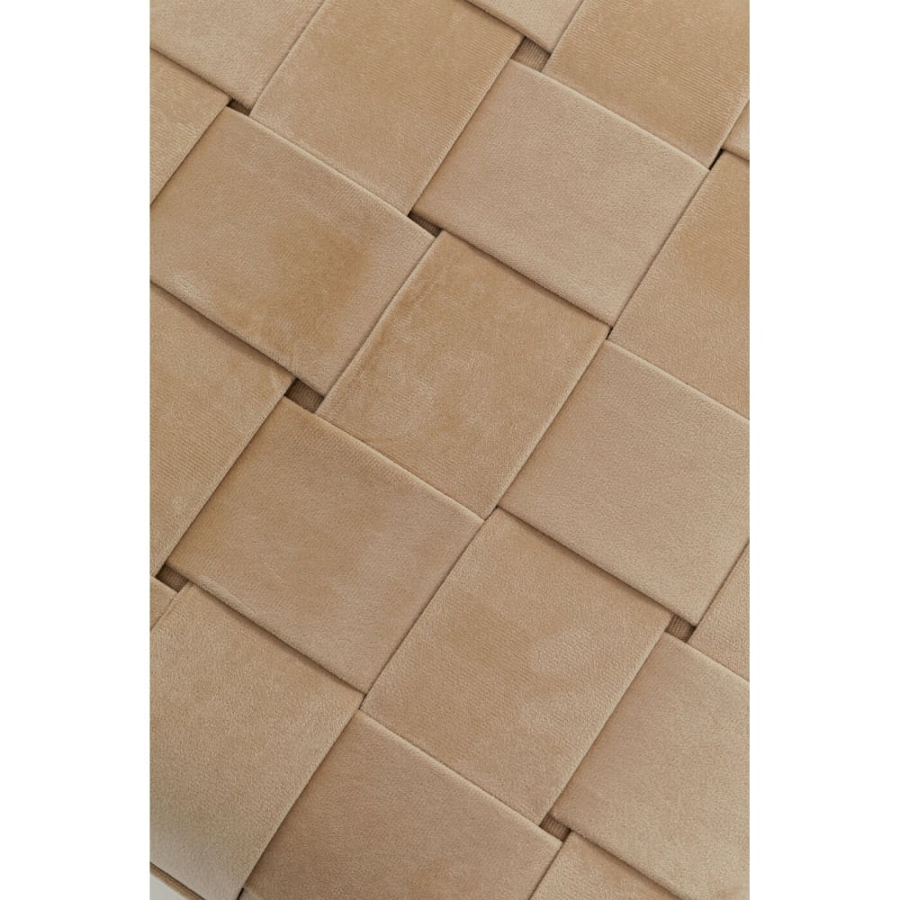 2er Set Truhenhocker in Samt-Optik, beige - Maisons Du Monde