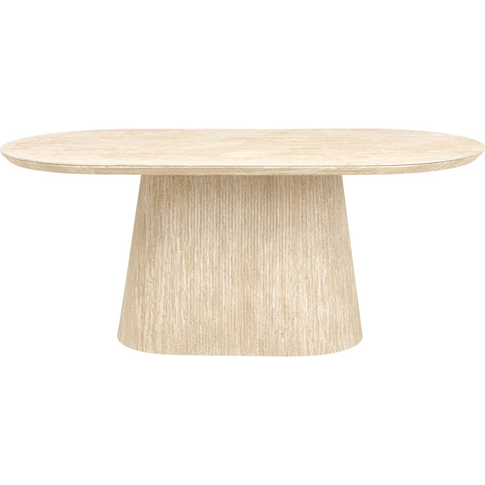 Esstisch für 6 Personen in Travertinstein-Optik, beige, L180cm -