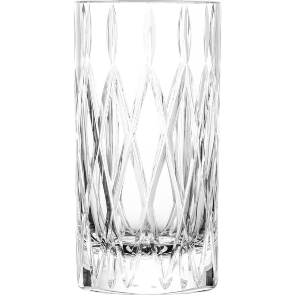 Lot de 4 verres à longdrink en cristallin transparent 410 ml Lot de 4 verres à longdrink en cristallin transparent 410 ml