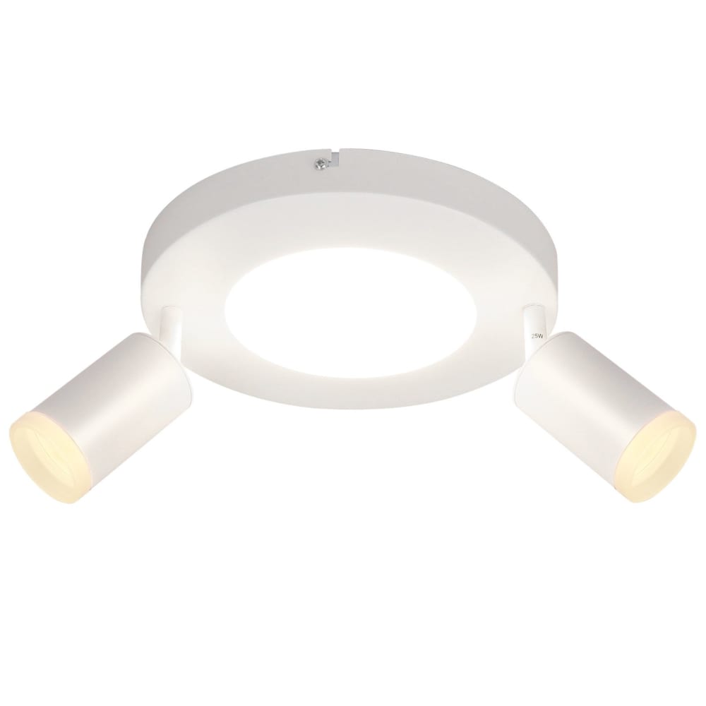 Spot de plafond en fer blanc 25x25x16.9cm gu10