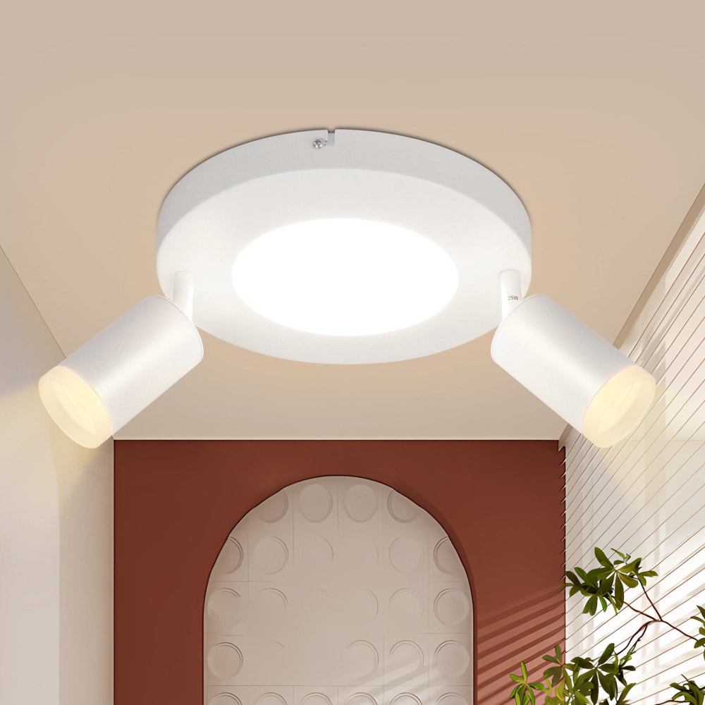 Spot de plafond en fer blanc 25x25x16.9cm gu10 — vue 3