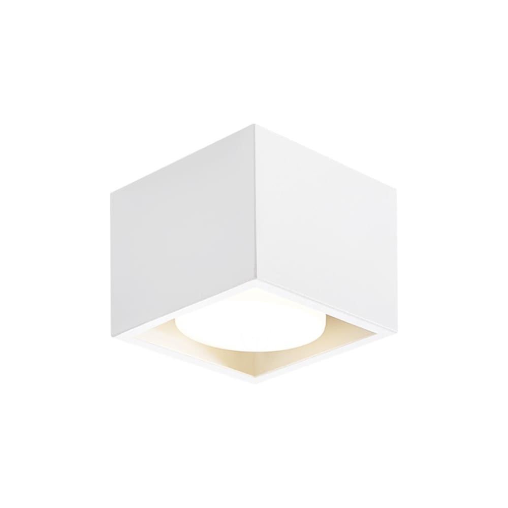 Spot de plafond en fer blanc 10x10x8cm