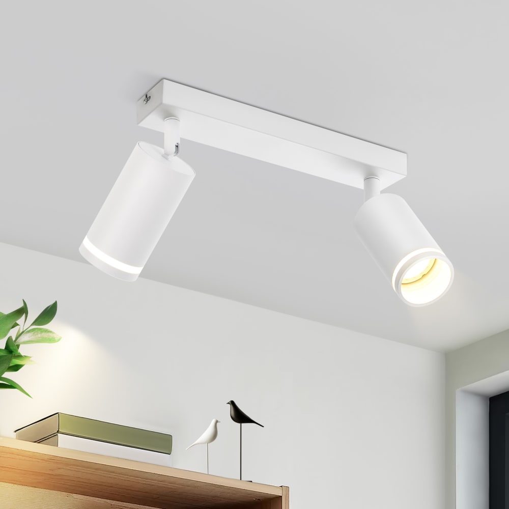 Spot de plafond en fer blanc 28.5x5x17cm gu10 — vue 3