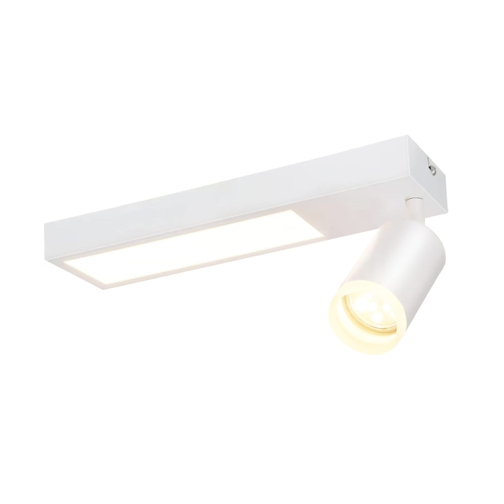 Spot de plafond en fer blanc 23.5x8x16.9cm gu10