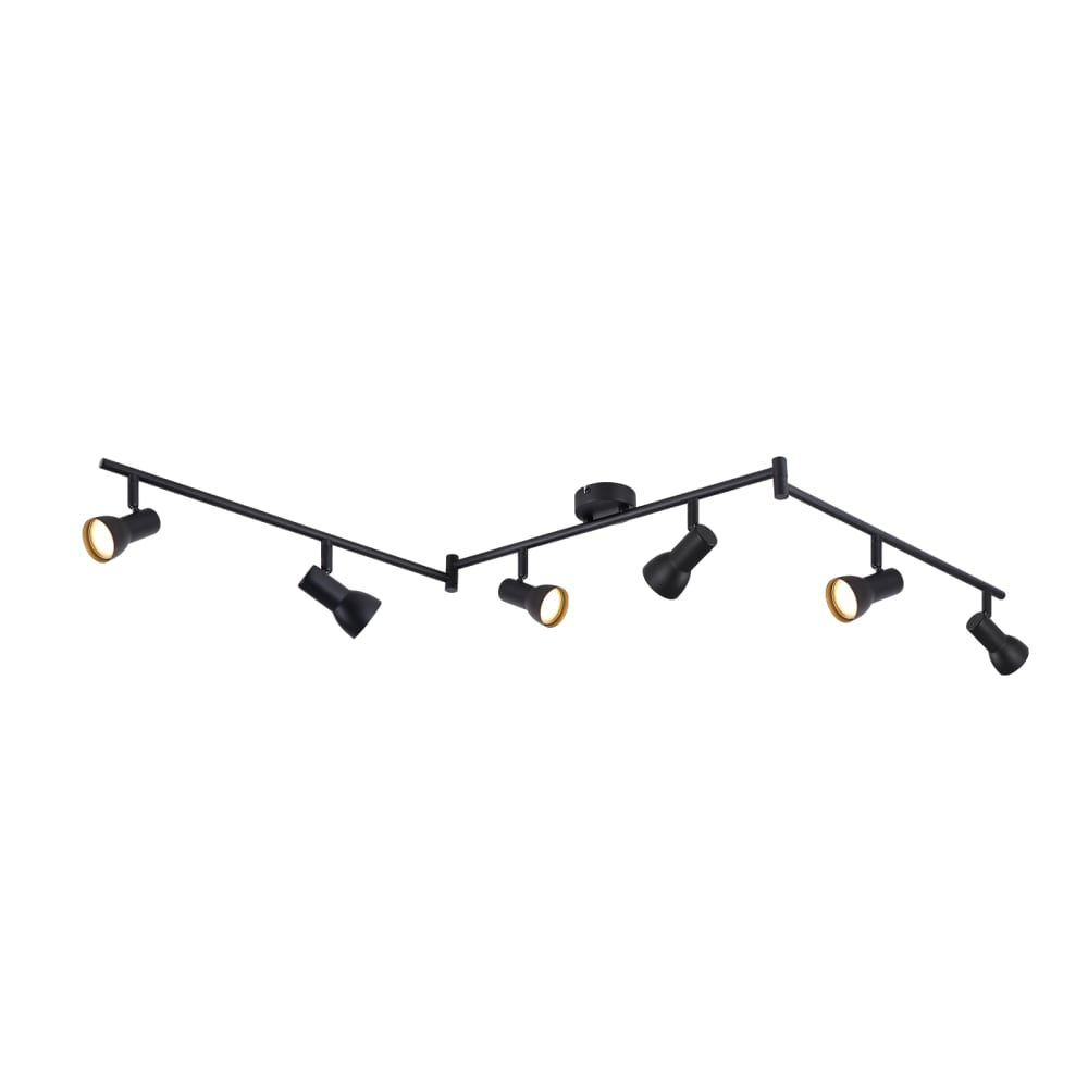 Spot de plafond en fer noir 150x8x18.5cm gu10