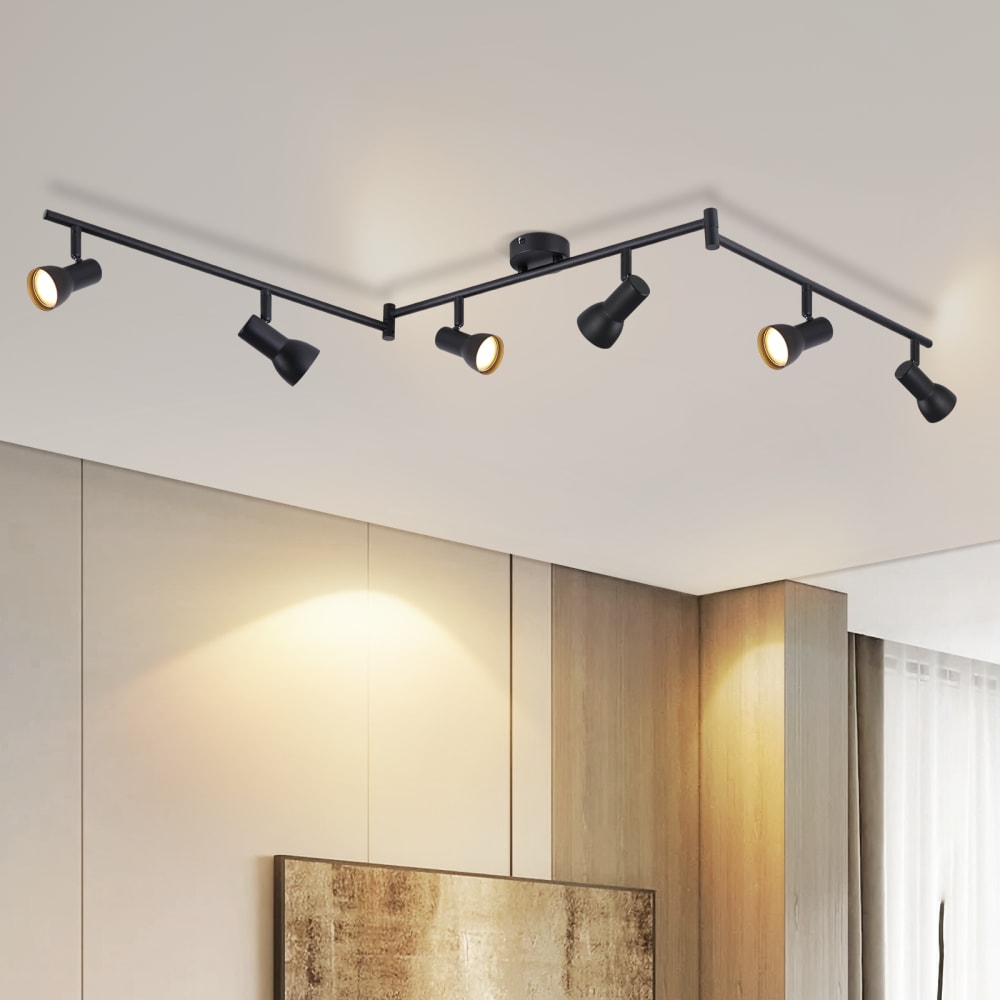 Spot de plafond en fer noir 150x8x18.5cm gu10 — vue 3