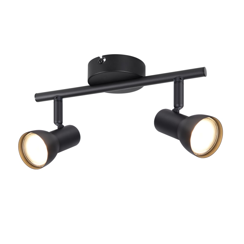 Spot de plafond en fer noir 25.5x8x15.5cm gu10