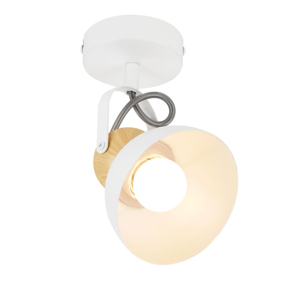 Spot de plafond en fer blanc 18x12x15cm e27