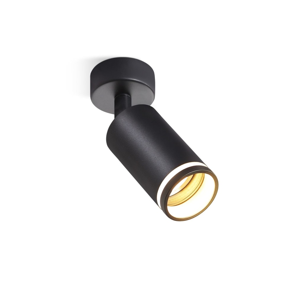 Spot de plafond en fer noir 6x6x2.5cm gu10