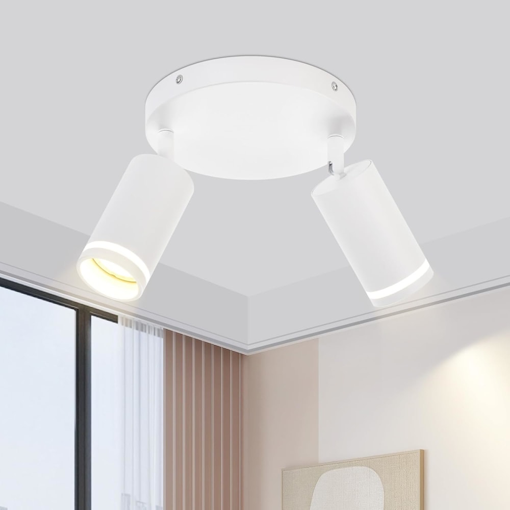 Spot de plafond en fer blanc 17x20x20cm gu10 — vue 3