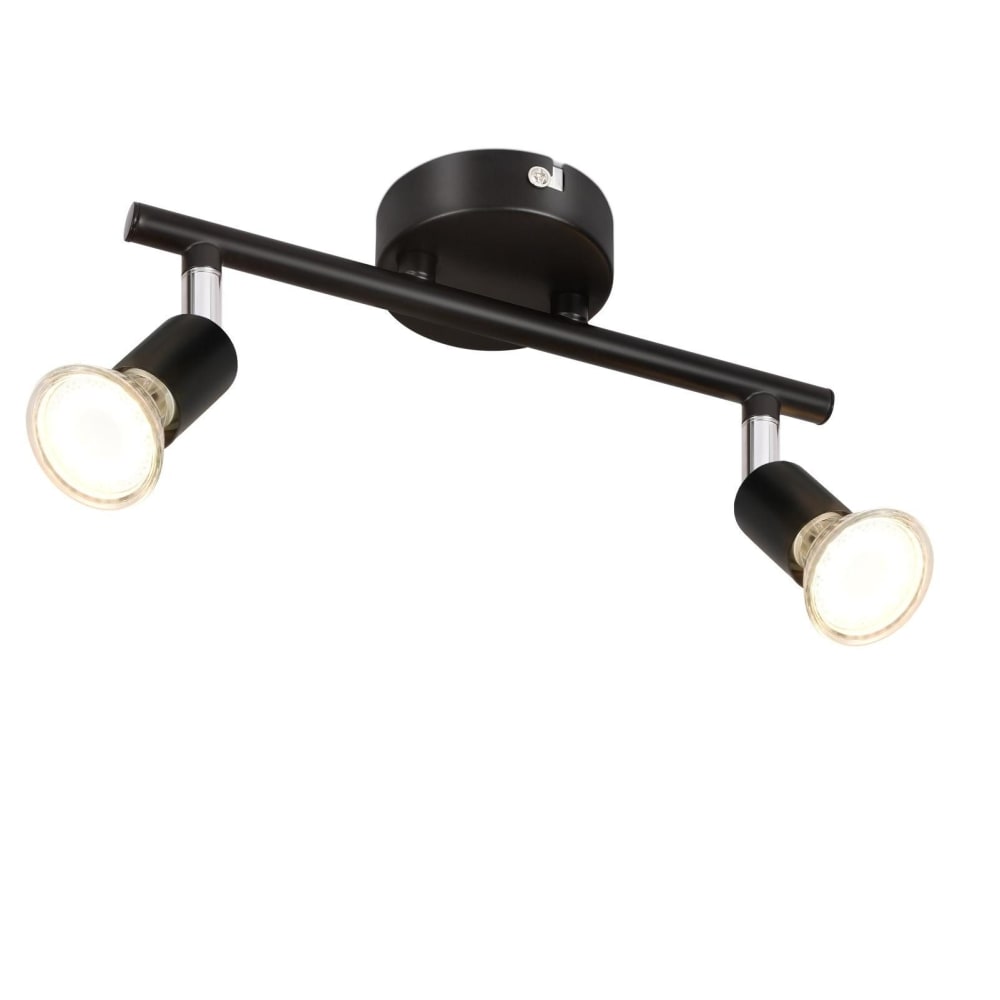 Spot de plafond en fer noir 25x8x13cm gu10