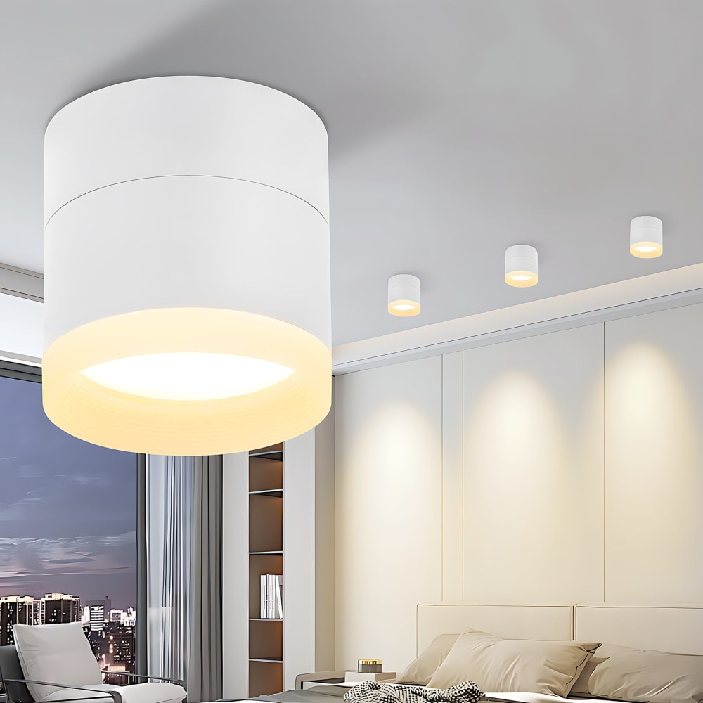 Spot de plafond en aluminium blanc 8.3x8.3x8.5cm — vue 3