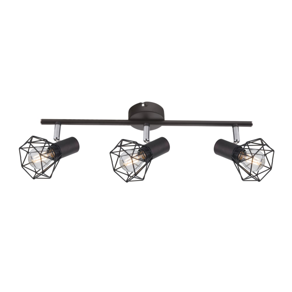 Spot de plafond en fer noir 42.5x15.5x9cm e14