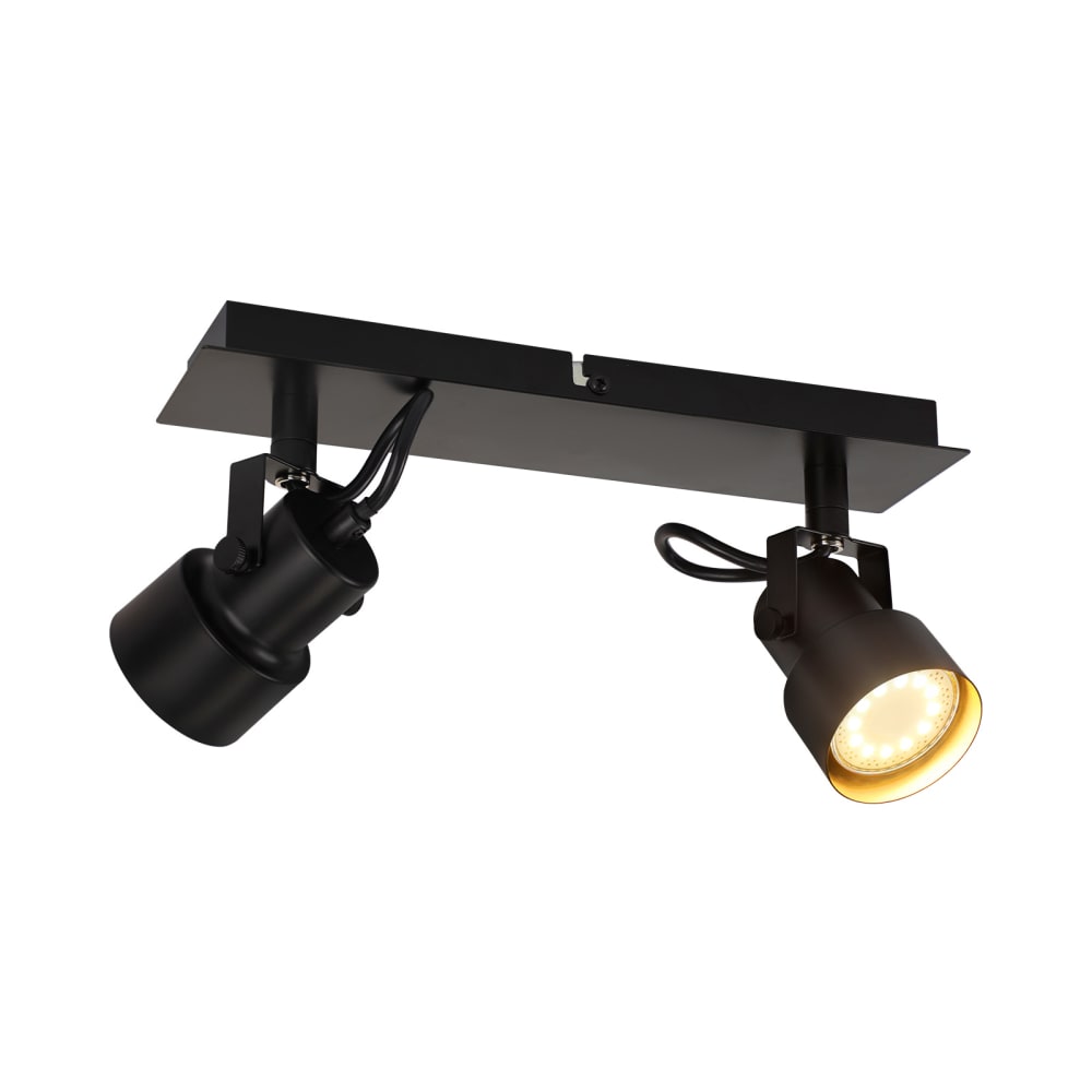 Spot de plafond en fer noir 28x7x10.5cm gu10