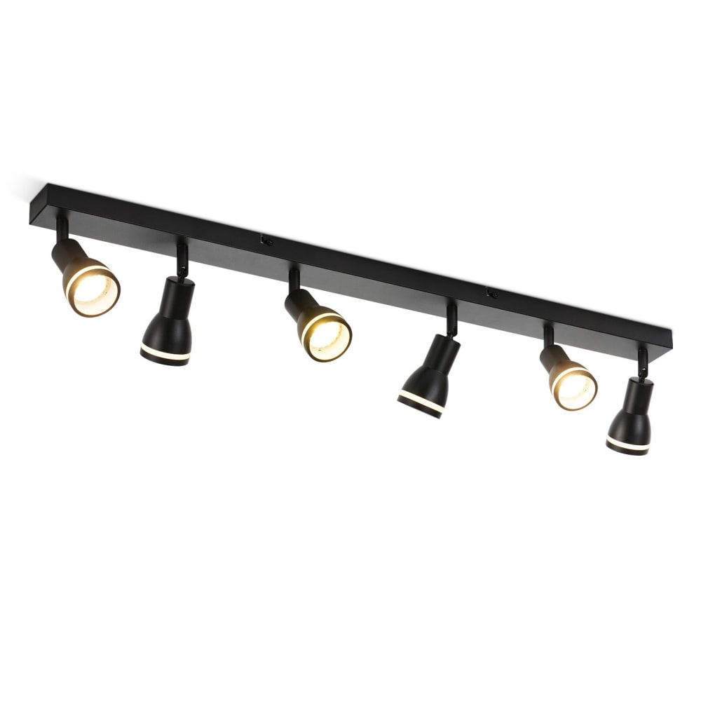 Spot de plafond en fer noir 83x5x15.7cm gu10