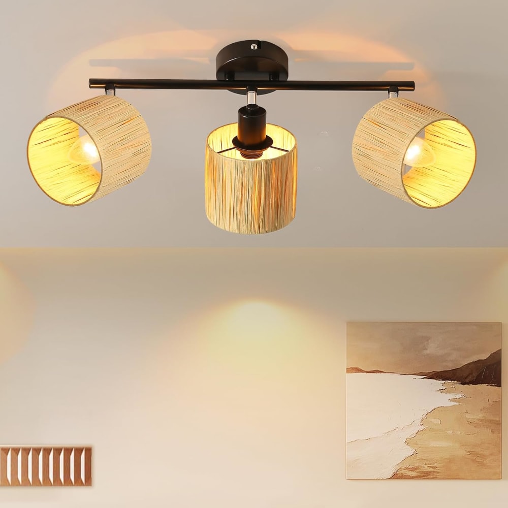 Spot de plafond en fer noir 45x17.5x16.5cm e14 — vue 3