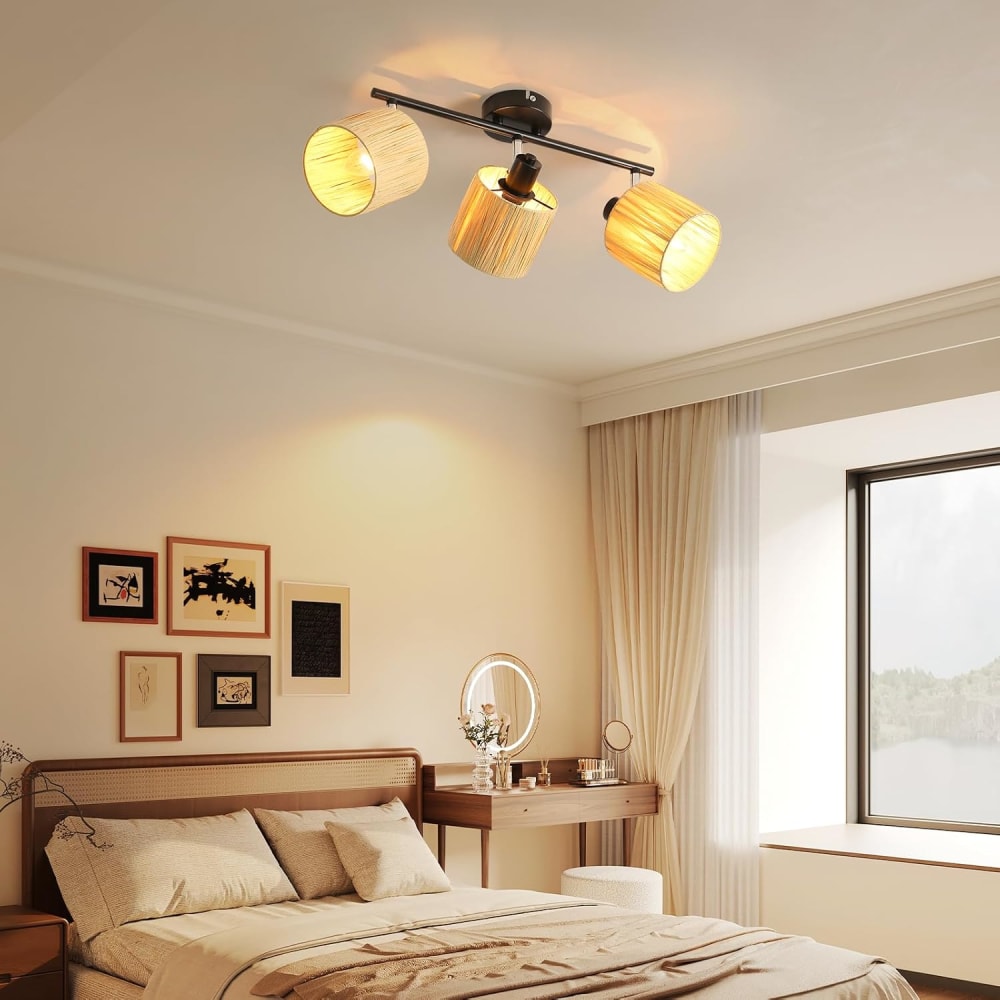 Spot de plafond en fer noir 45x17.5x16.5cm e14 — vue 4