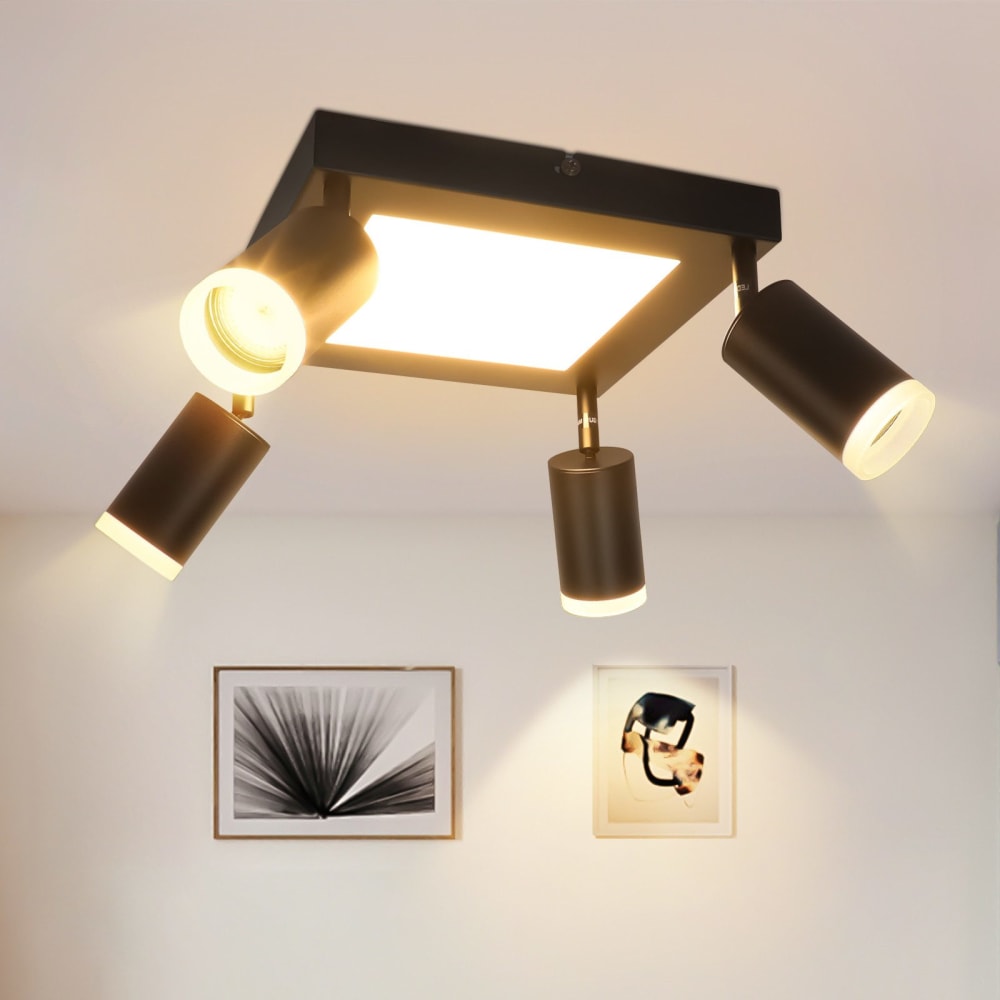 Spot de plafond en fer noir 25x8x16.9cm gu10 — vue 3