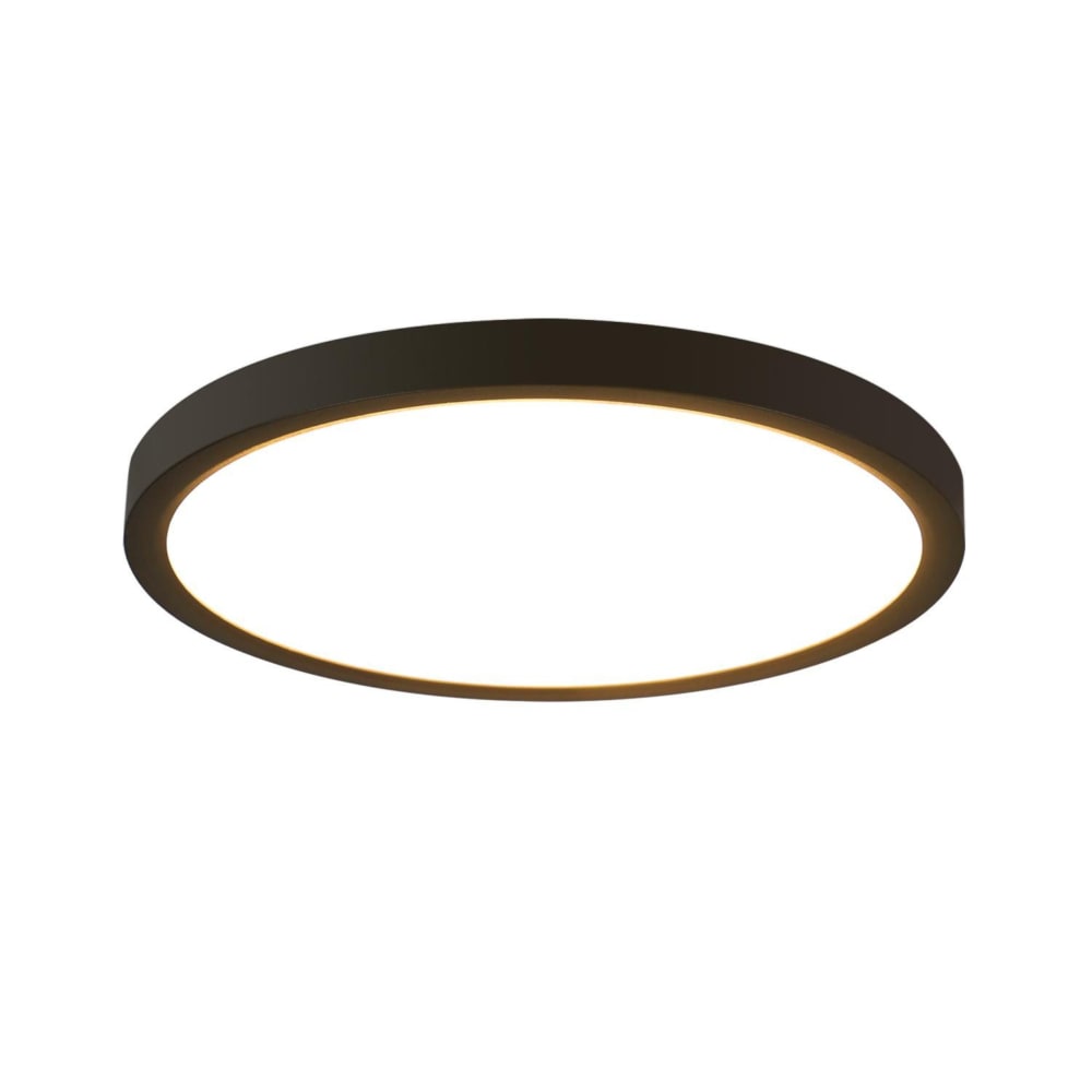Plafonnier en pvc noir 18x18x2.4cm led 3000k 15w