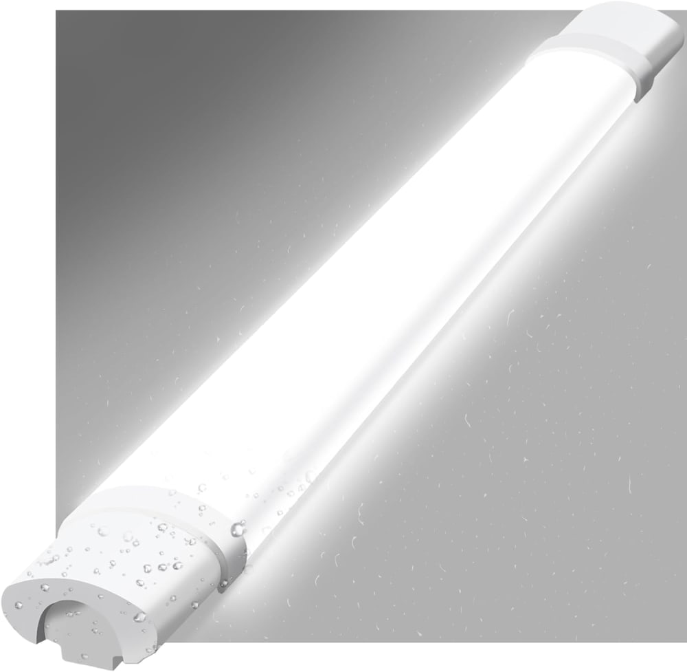 Plafonnier en plastique blanc 120x5.9x3.5cm led 5000k 36w — vue 3