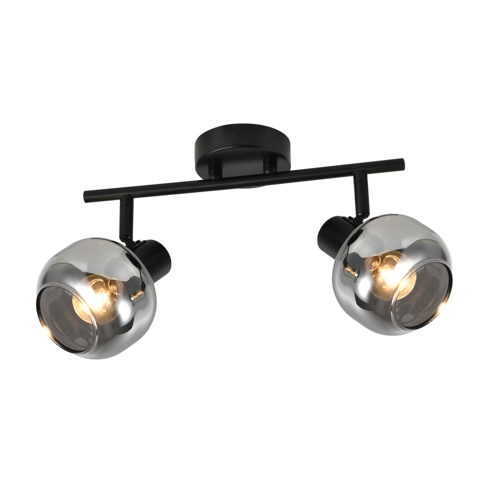 Spot de plafond en fer noir 30x20x19cm e14