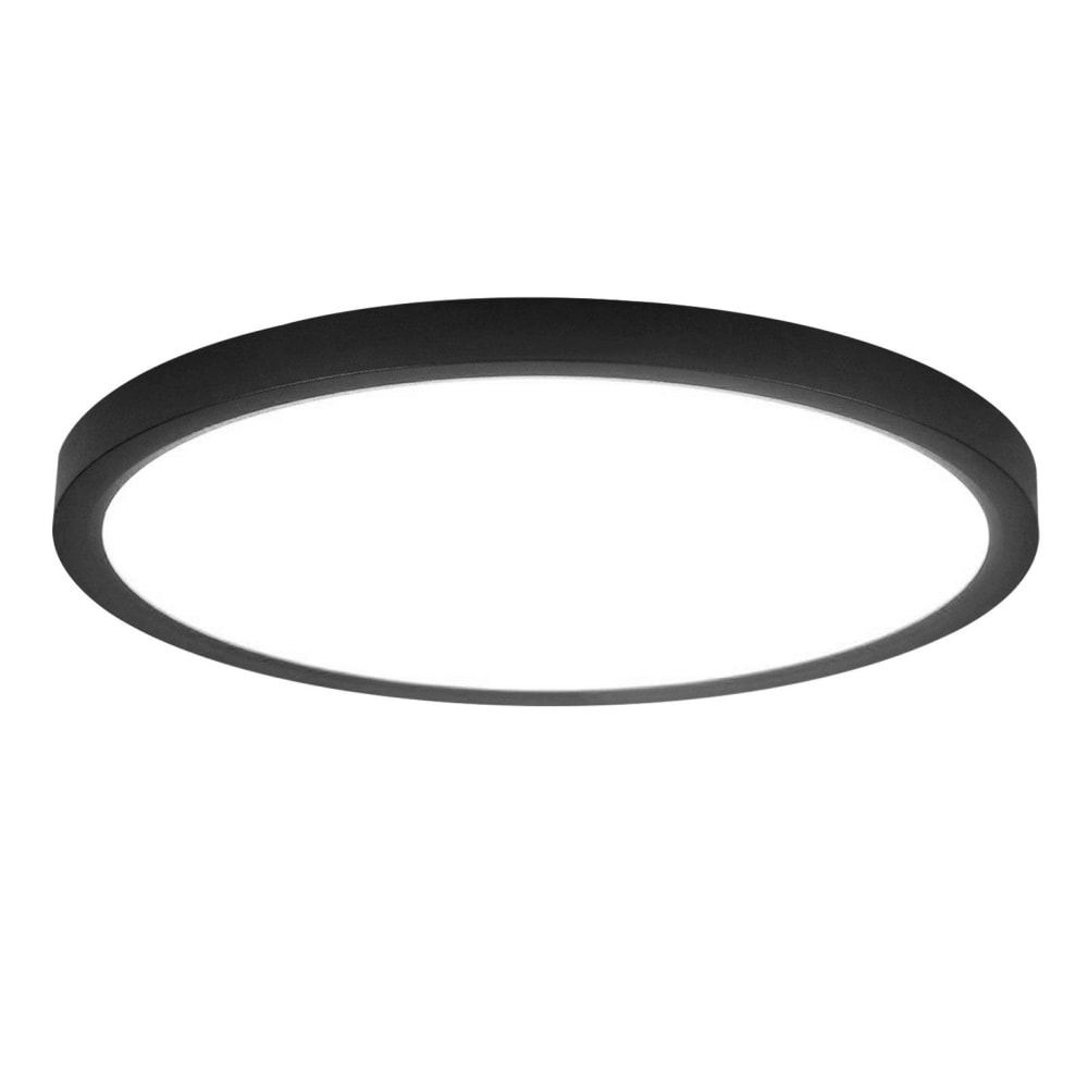Plafonnier en pvc noir 30x30x2.4cm led 6000k 24w