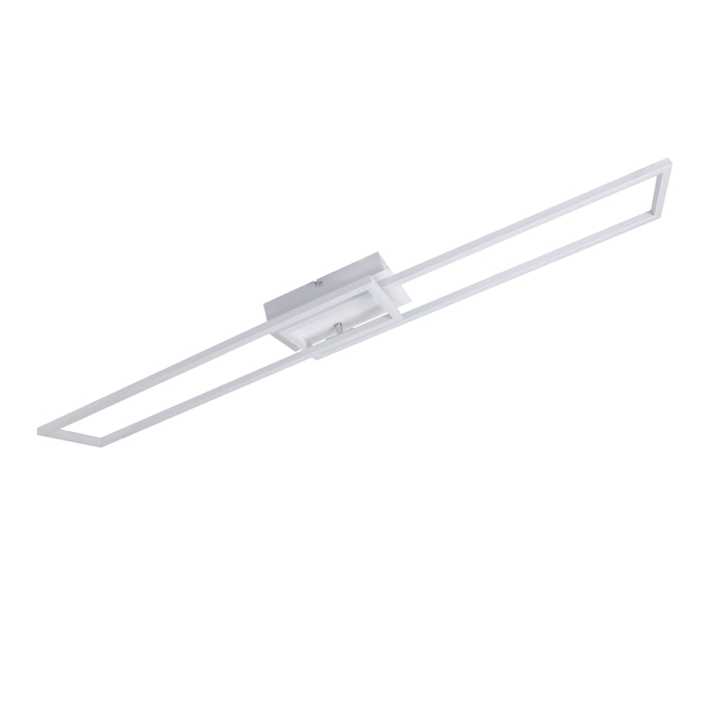 Plafonnier en fer aluminium blanc 102.5x18.5x7.3cm led 3000k 32w