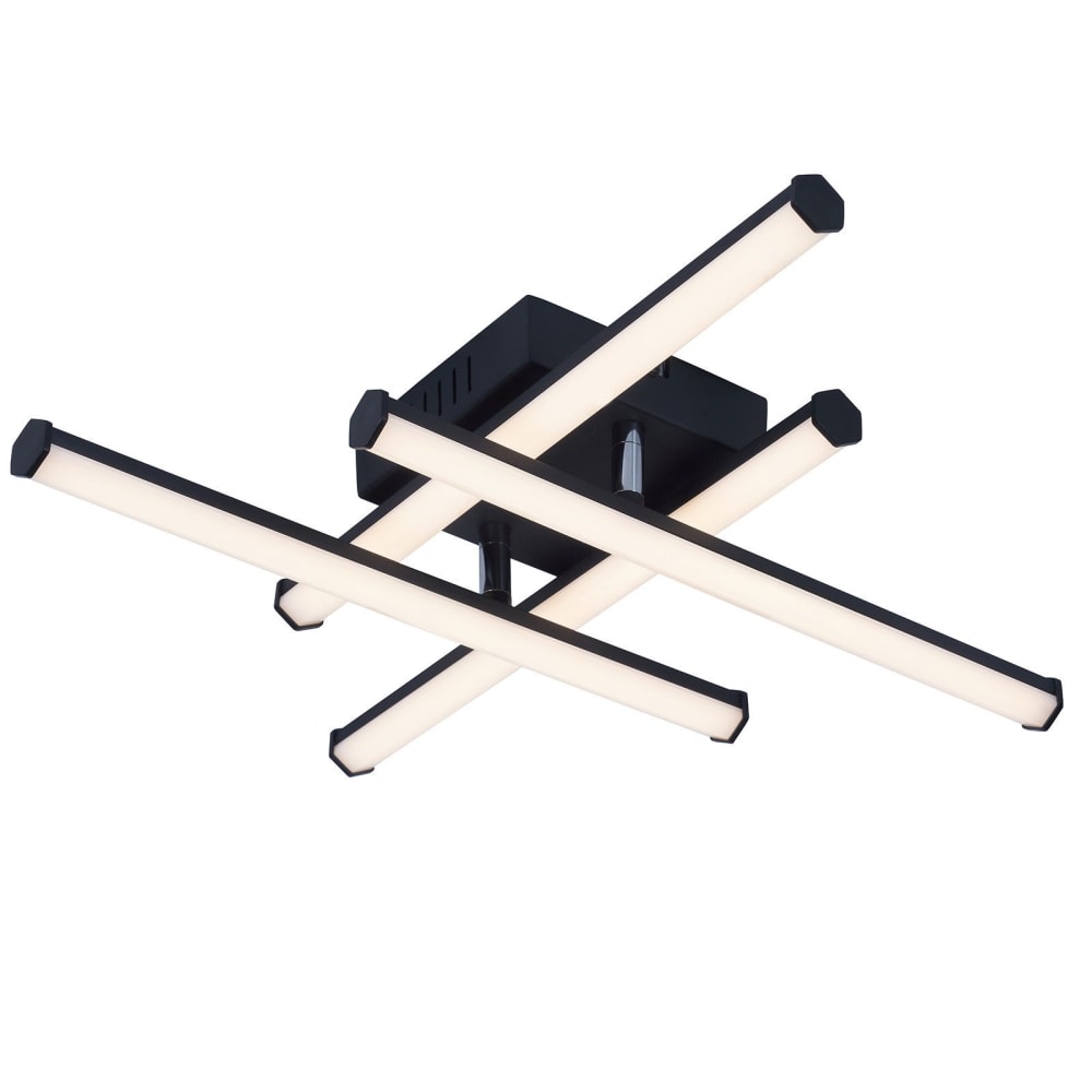 Plafonnier en fer noir 44x12x6cm led 3000k 24w