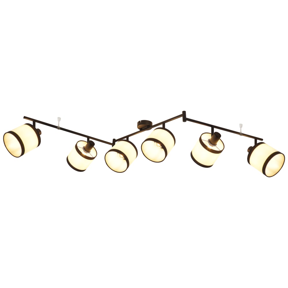 Spot de plafond en fer noir 150x12x19cm e14