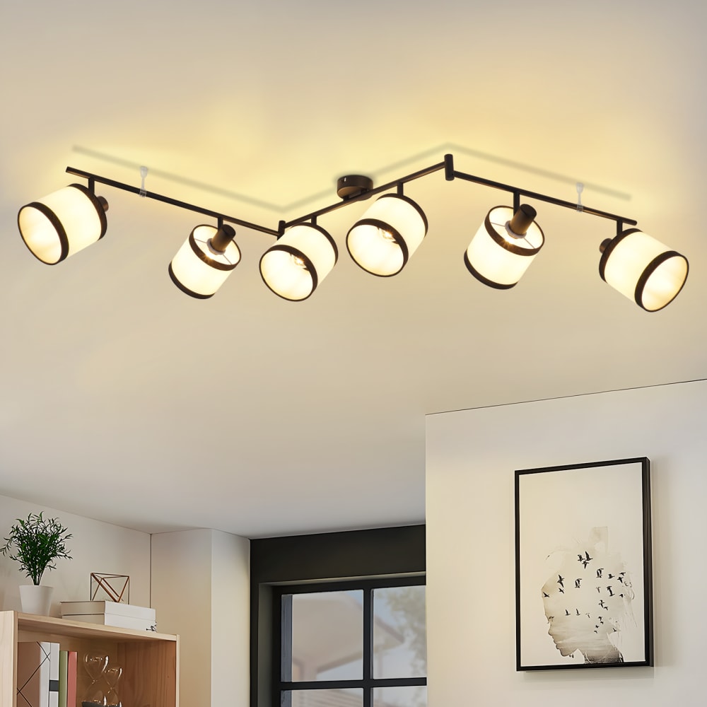 Spot de plafond en fer noir 150x12x19cm e14 — vue 3
