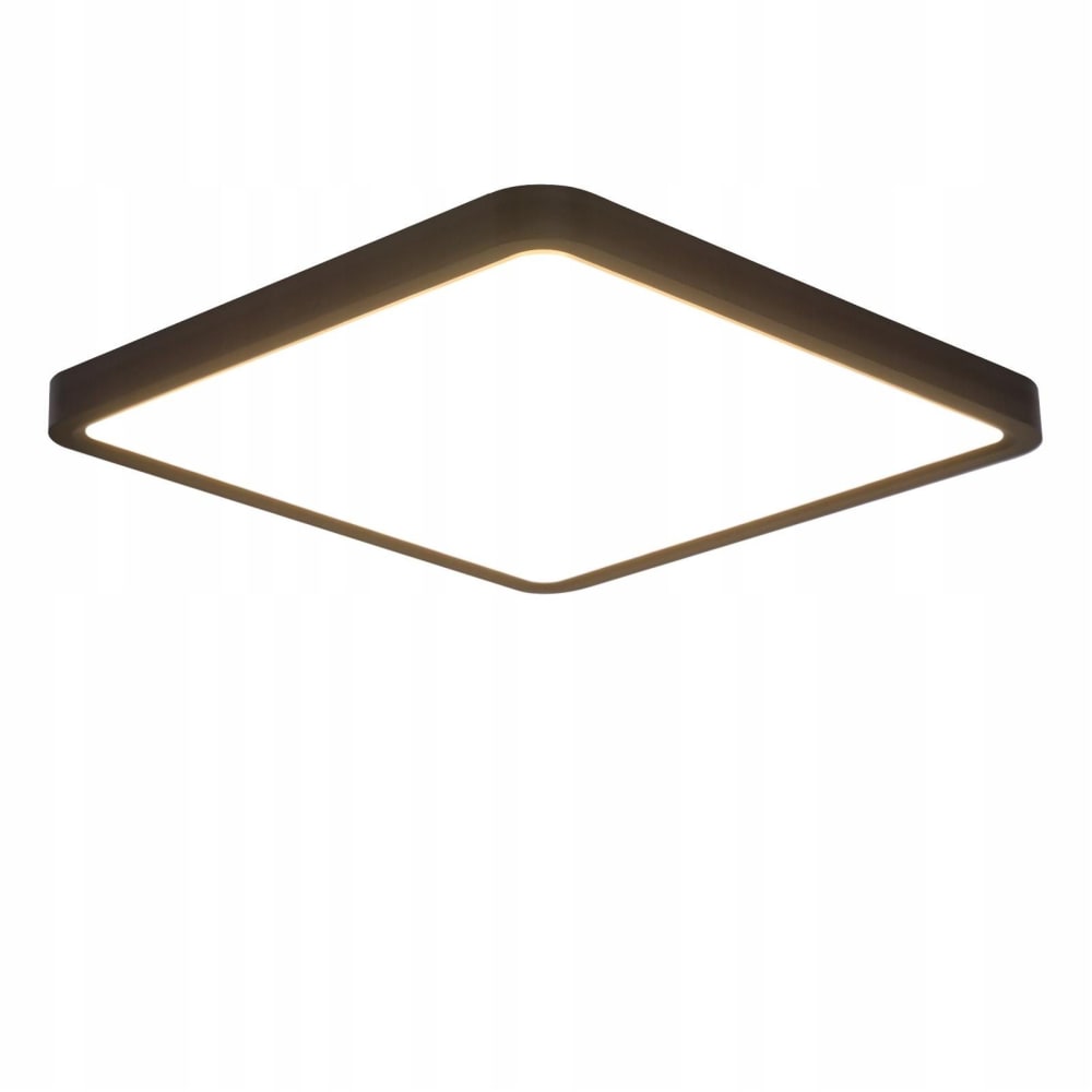 Plafonnier en plastique noir 23x23x2.4cm led 4000k 18w
