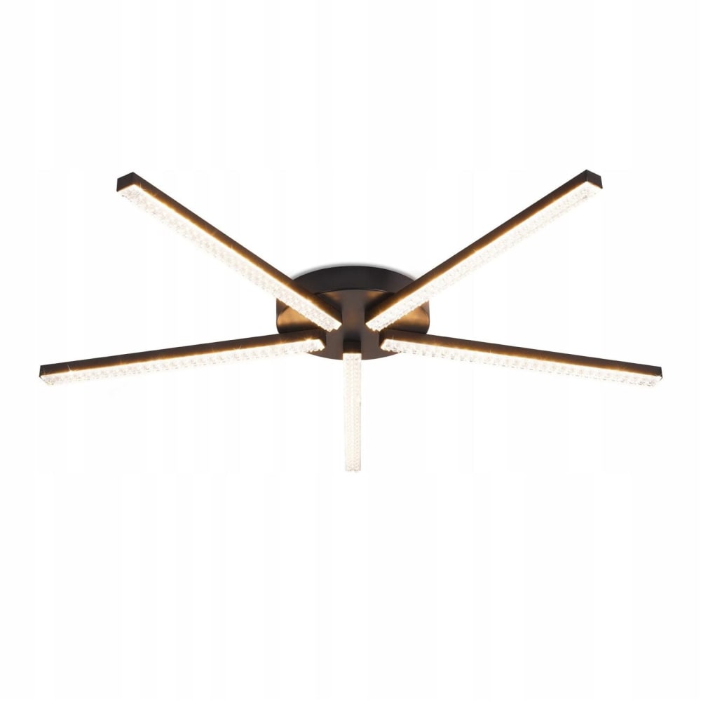 Plafonnier en plastique noir 15x9x40cm led 3000k 24w