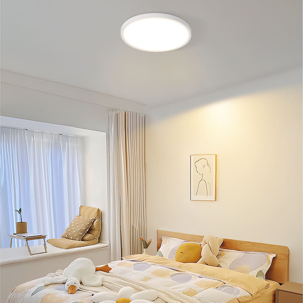 Plafonnier en plastique blanc 18x18x2.6cm led 3000k 15w — vue 4