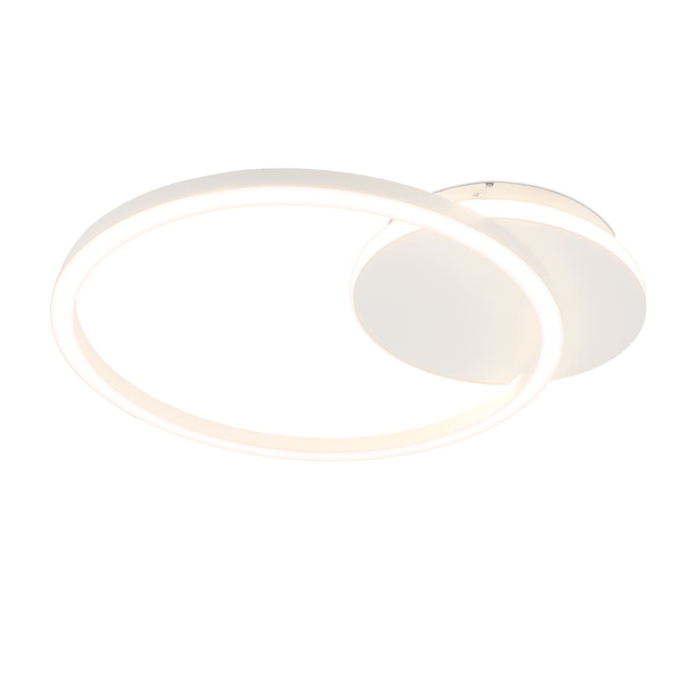 Plafonnier en fer aluminium blanc 35x30x5cm led 3000k 24w