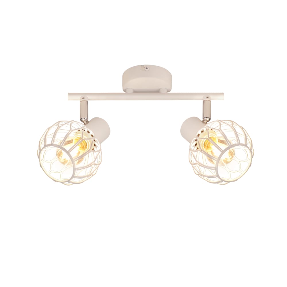 Spot de plafond en fer blanc 25x10x18cm e14