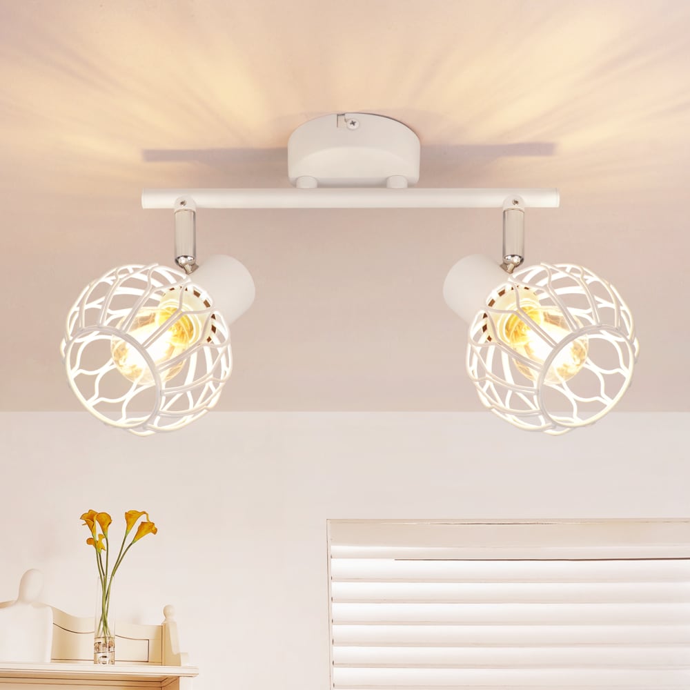 Spot de plafond en fer blanc 25x10x18cm e14 — vue 3