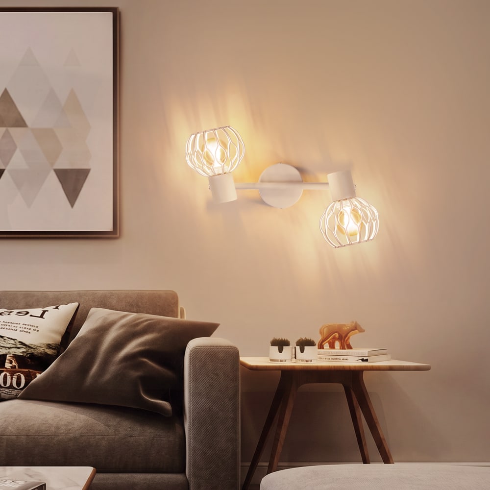 Spot de plafond en fer blanc 25x10x18cm e14 — vue 4