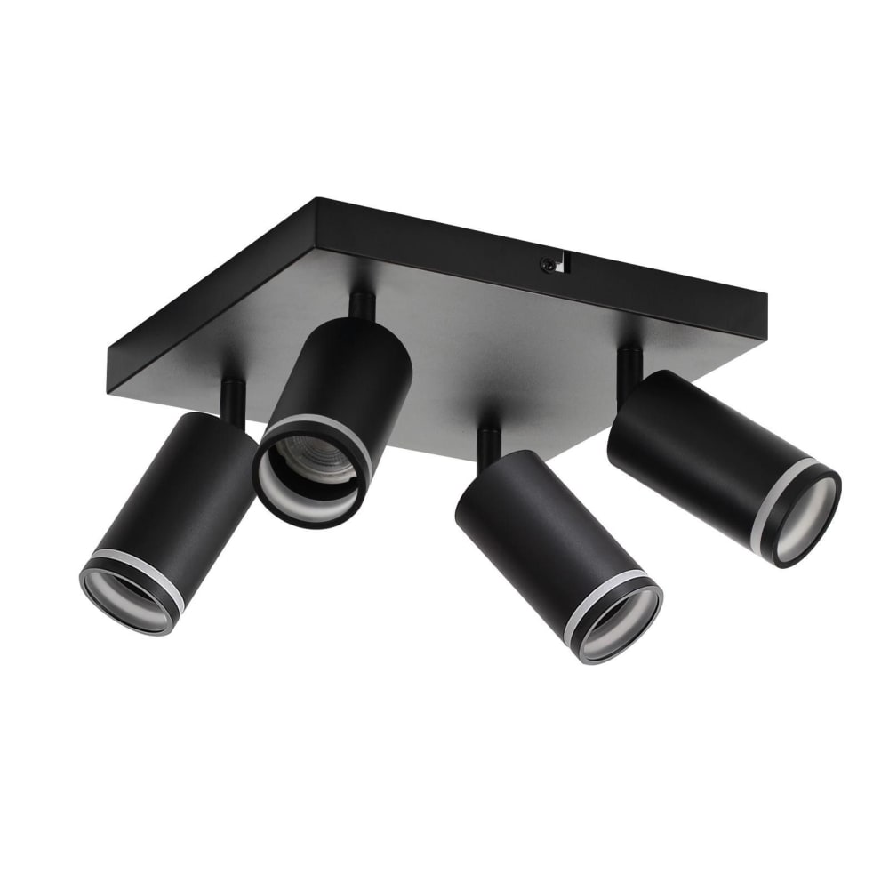Spot de plafond en fer noir 25x25x17cm gu10