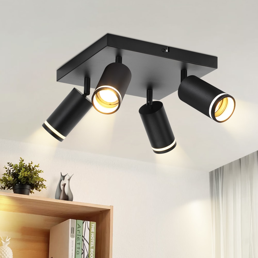 Spot de plafond en fer noir 25x25x17cm gu10 — vue 3