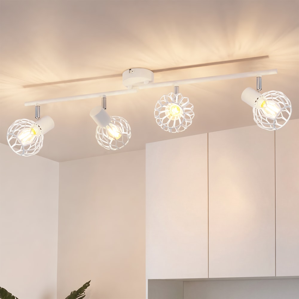 Spot de plafond en fer blanc 70x10x18cm e14 — vue 3