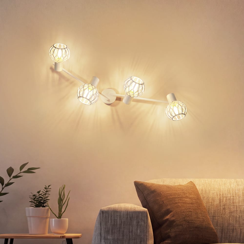 Spot de plafond en fer blanc 70x10x18cm e14 — vue 4