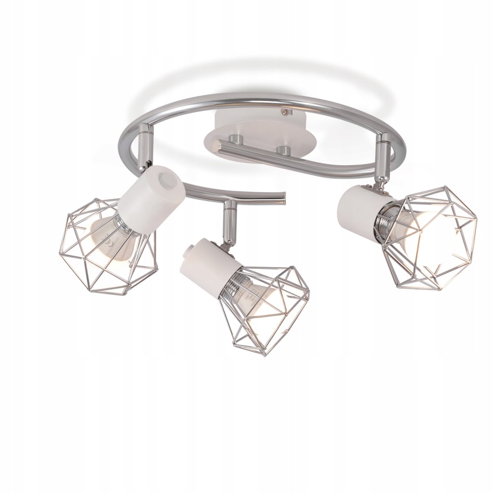 Spot de plafond en fer blanc 25x20x9.5cm e14
