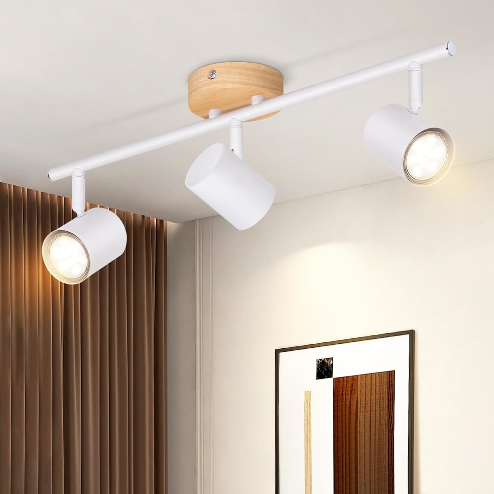 Spot de plafond en fer blanc 45x15x9cm gu10 — vue 3