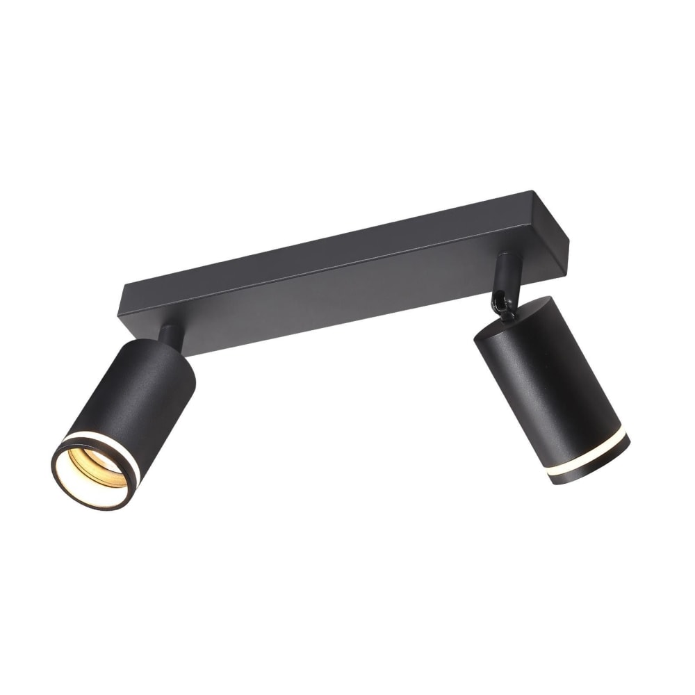 Spot de plafond en fer noir 28.5x5x17cm gu10