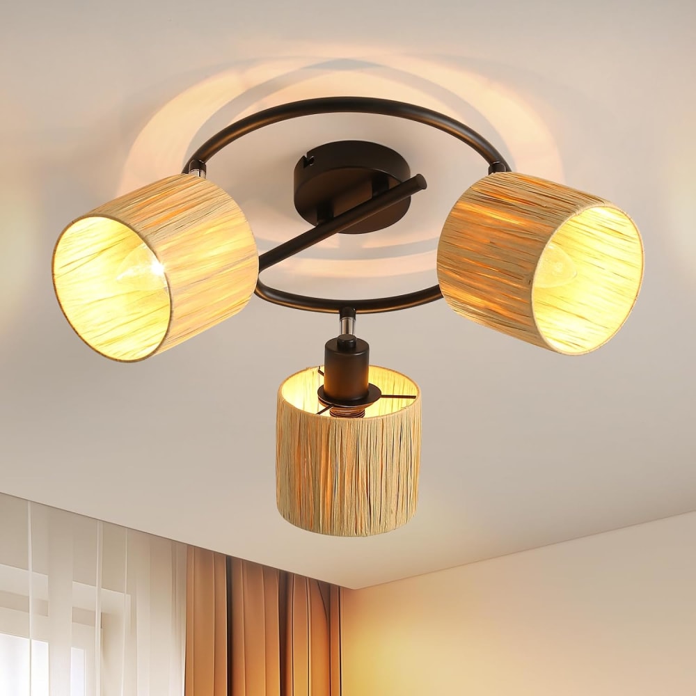 Spot de plafond en fer noir 26x22x16cm e14 — vue 3