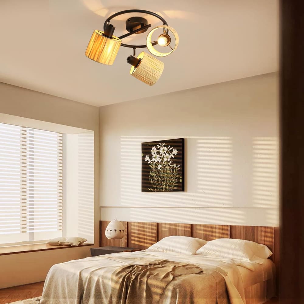 Spot de plafond en fer noir 26x22x16cm e14 — vue 4