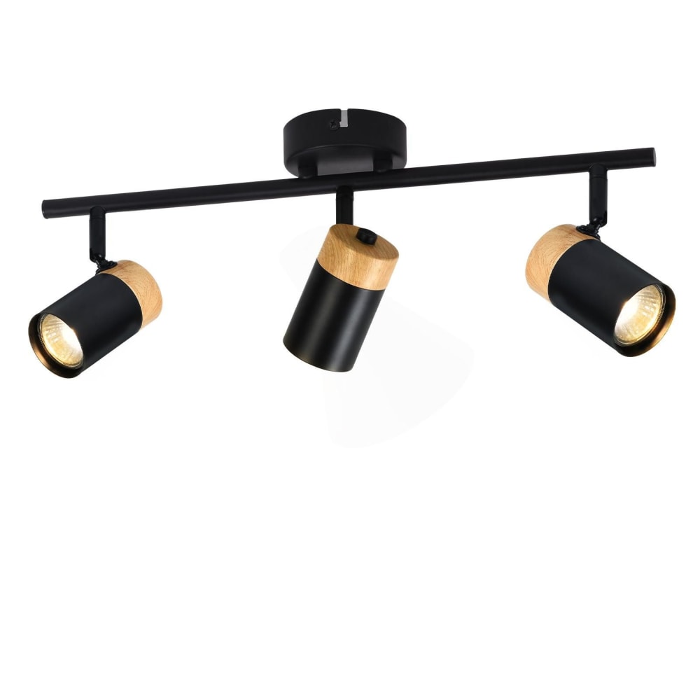 Spot de plafond en fer noir 41.5x19x9cm gu10