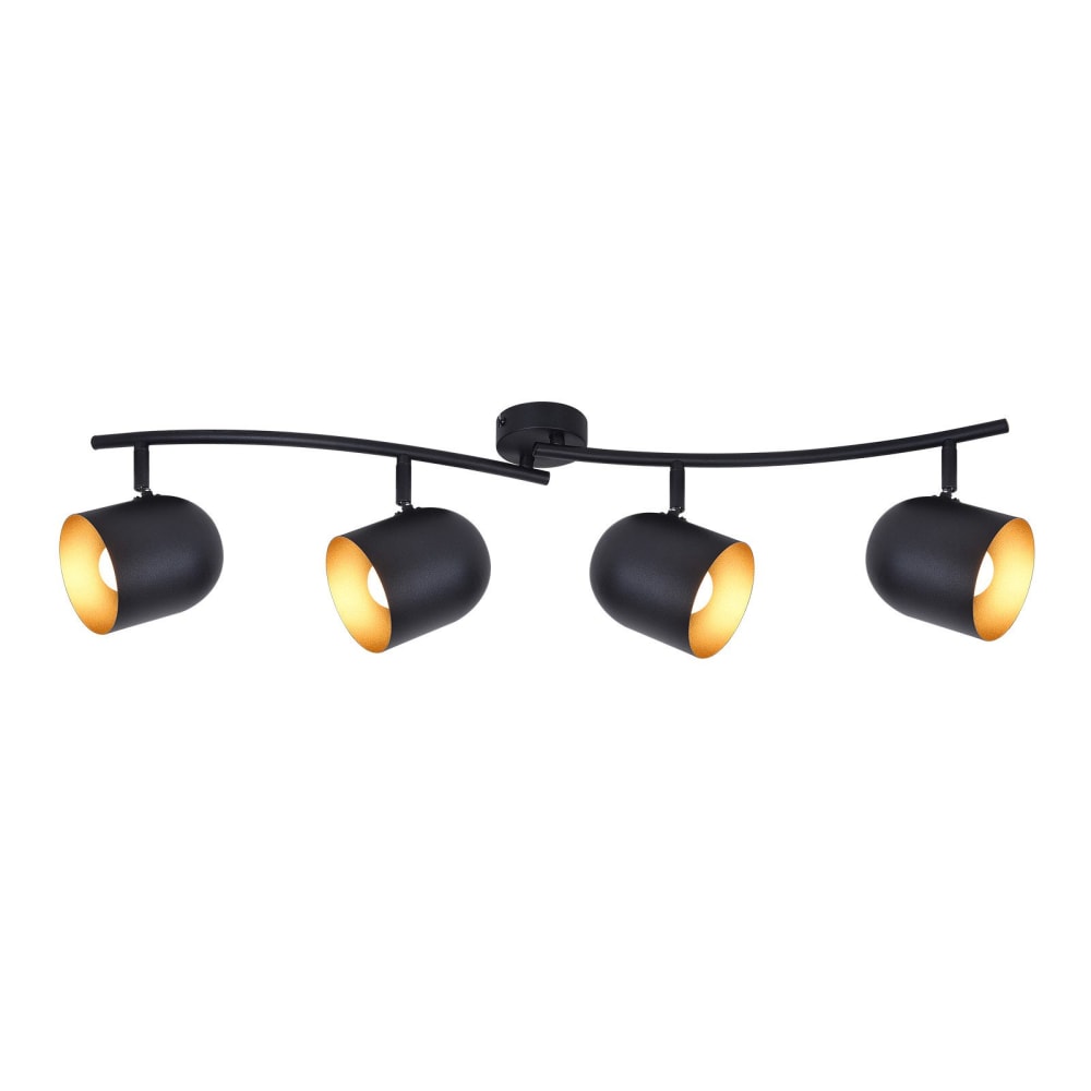 Spot de plafond en fer noir 82x16x21cm e14