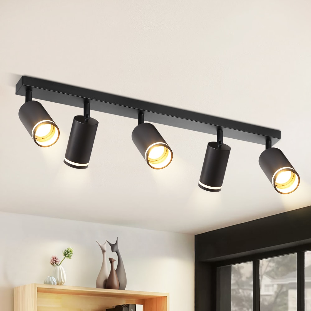 Spot de plafond en fer noir 73x5x17cm gu10 — vue 3